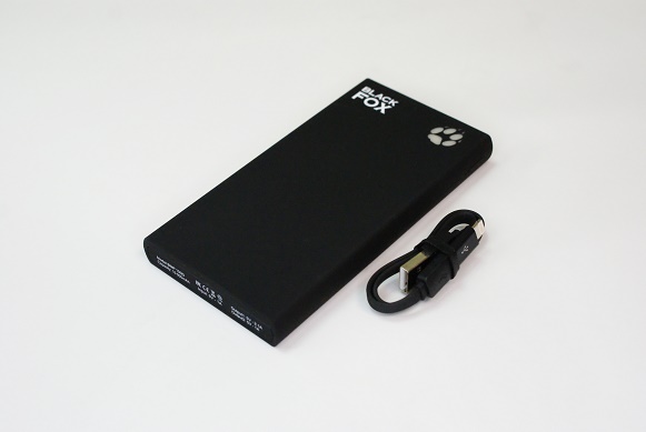 Внешний аккумулятор Power Bank 10000 mAh BLACK FOX BMP100D, черный