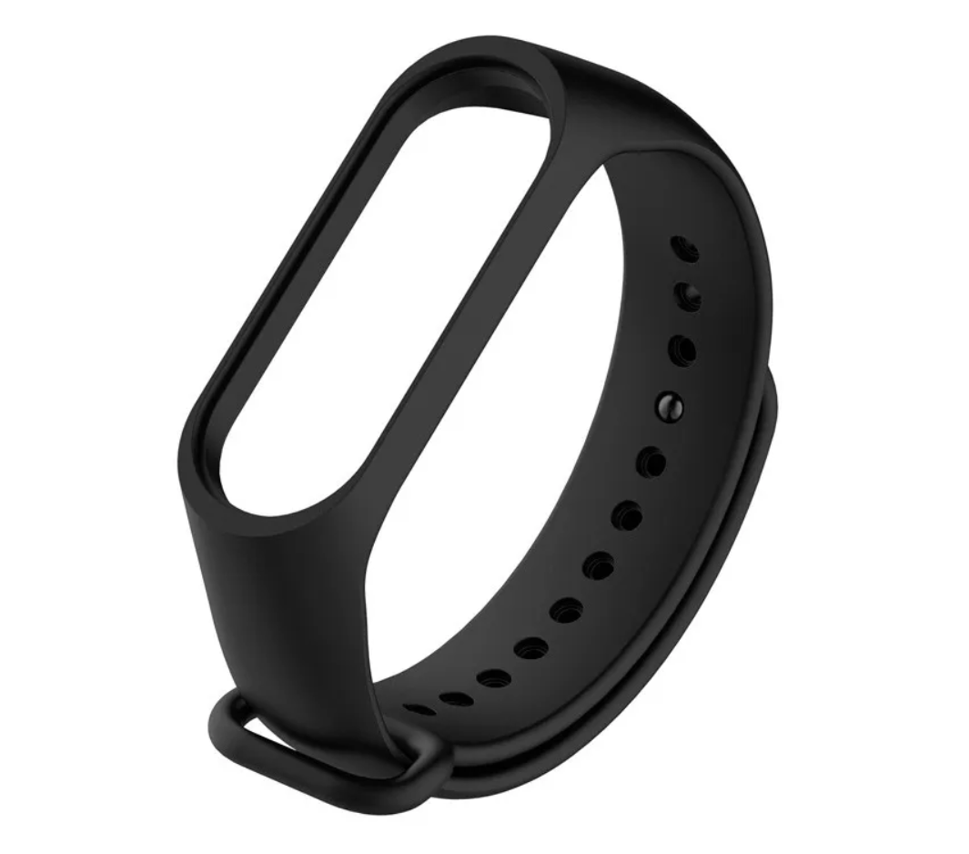 Ремешок силиконовый для Mi Band 3/ 4, черный