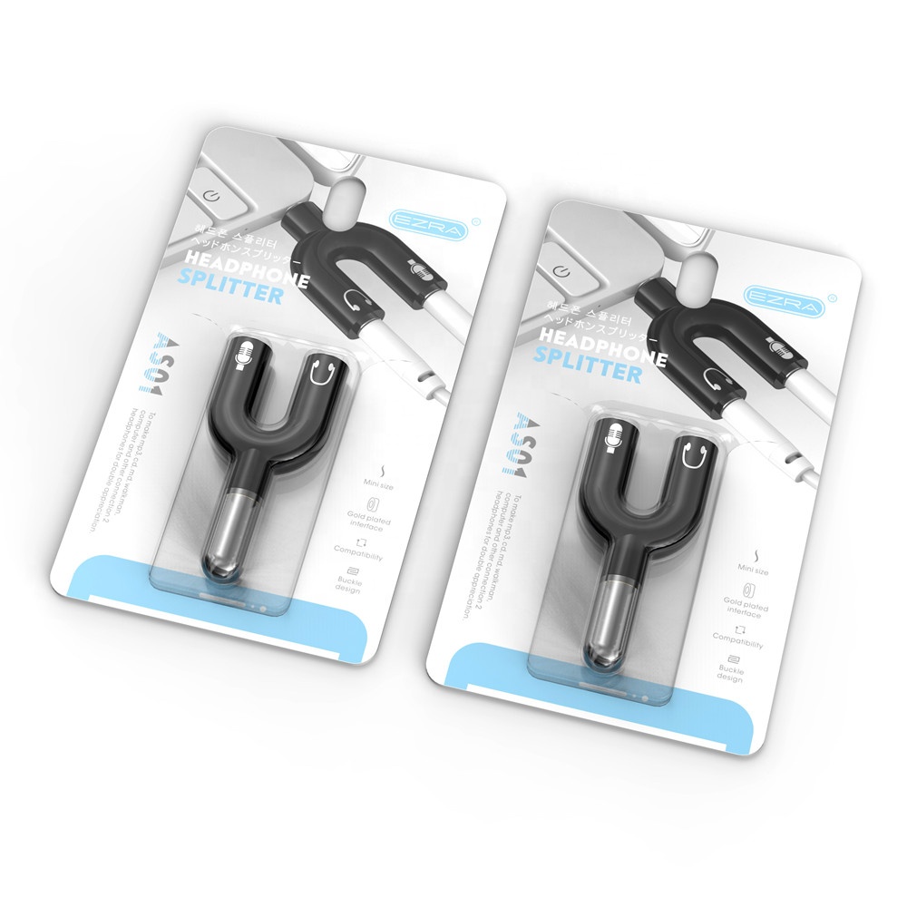 Переходник Jack3.5 4pin to 2xJack3.5 3pin EZRA AD04