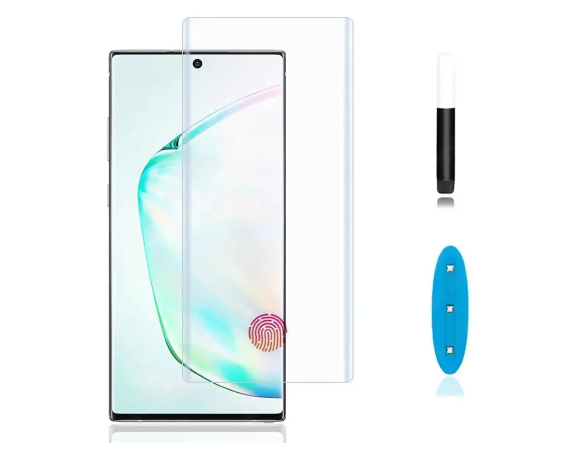 Защитное стекло Samsung Note 10 SM-N970 UV с ультрафиолетовым отвердителем
