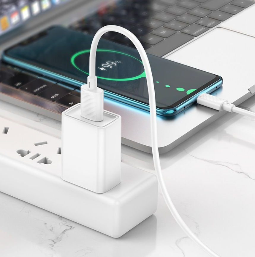 USB кабель Type-C HOCO X88 Gratified (100см. 3.0A), белый