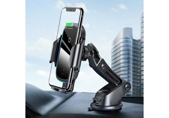 Держатель автомобильный BASEUS Light Electric с беспроводной зарядкой (15W, Qi, два виде крепления)