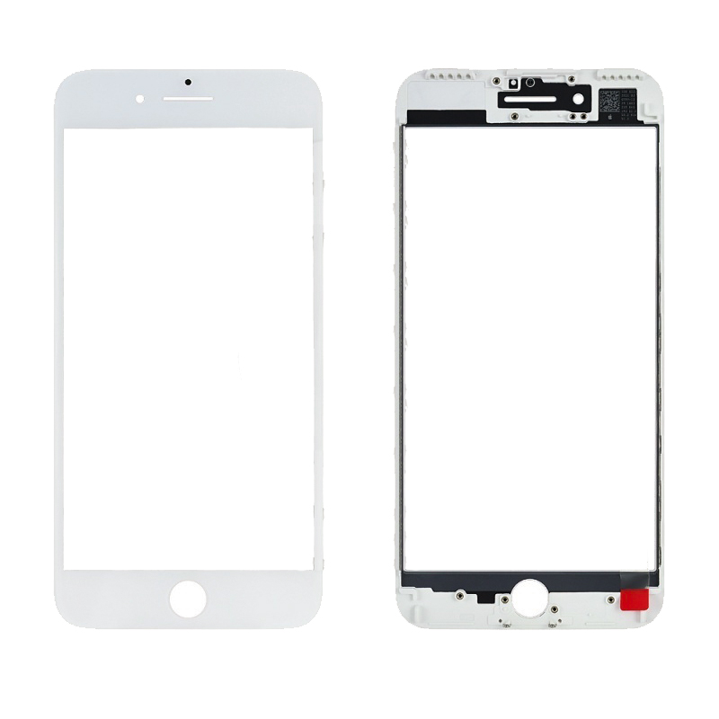Стекло дисплея для переклейки iPhone 7 в сборе с рамкой и ОСА пленкой, белое