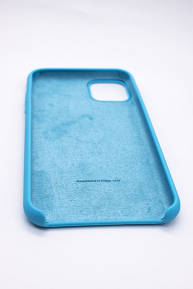 Чехол силиконовый гладкий Soft Touch iPhone 11 Pro Max, голубой №16