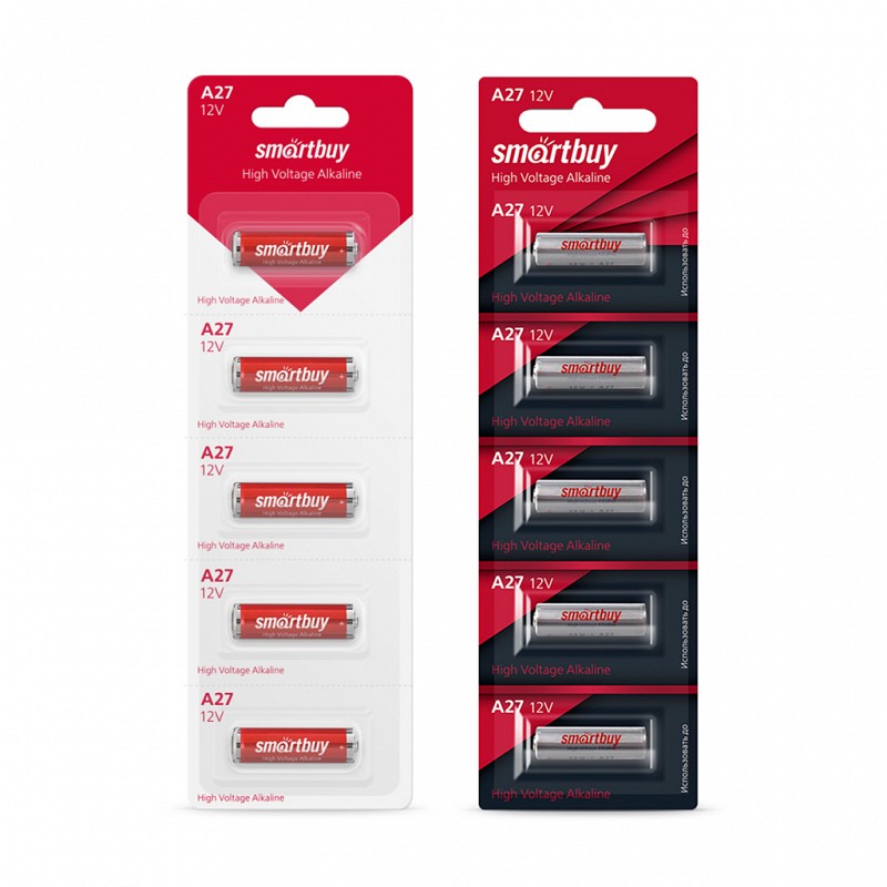 Батарейка A27 SmartBuy A27А/5BL (12V, алкалиновая) (цена за упаковку 5 шт)