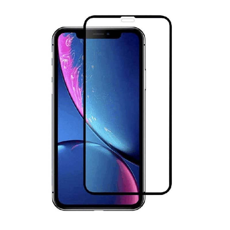 Защитное стекло Realme 11X черное (тех упаковка)