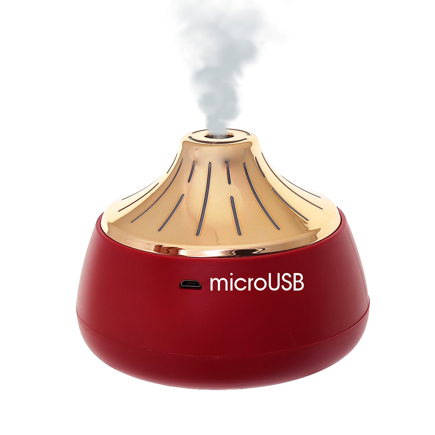Увлажнитель воздуха настольный HOM02, красный с золотом