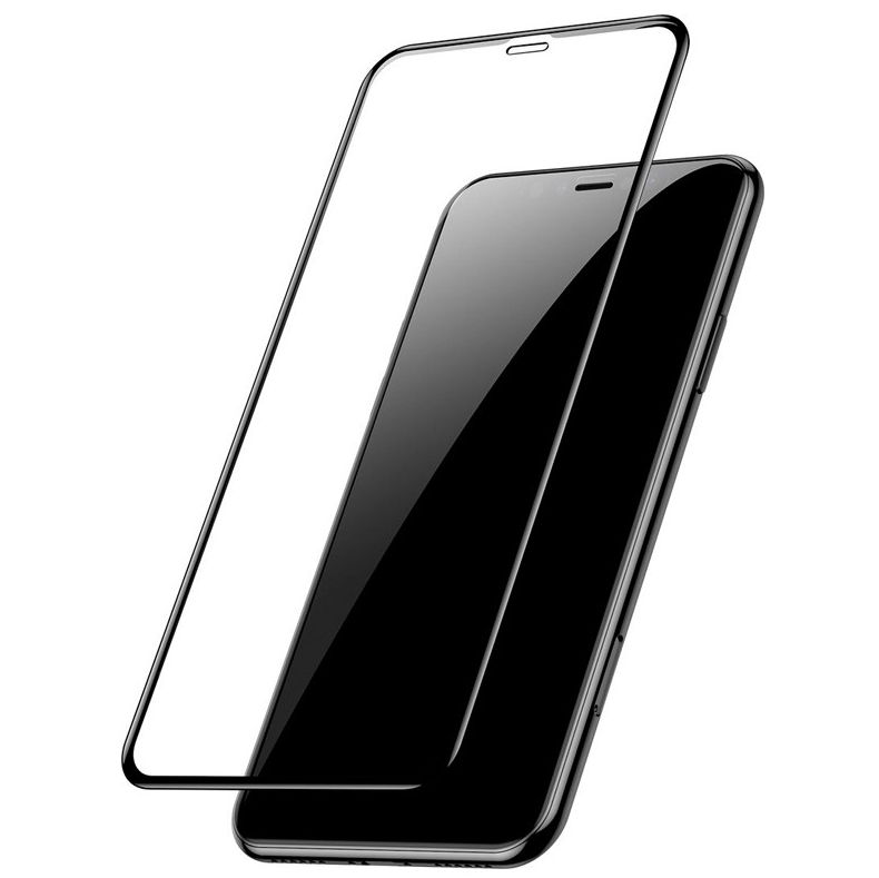 Защитное стекло iPhone X/ XS/ 11 Pro Ceramic Glossy Film 9D, черное