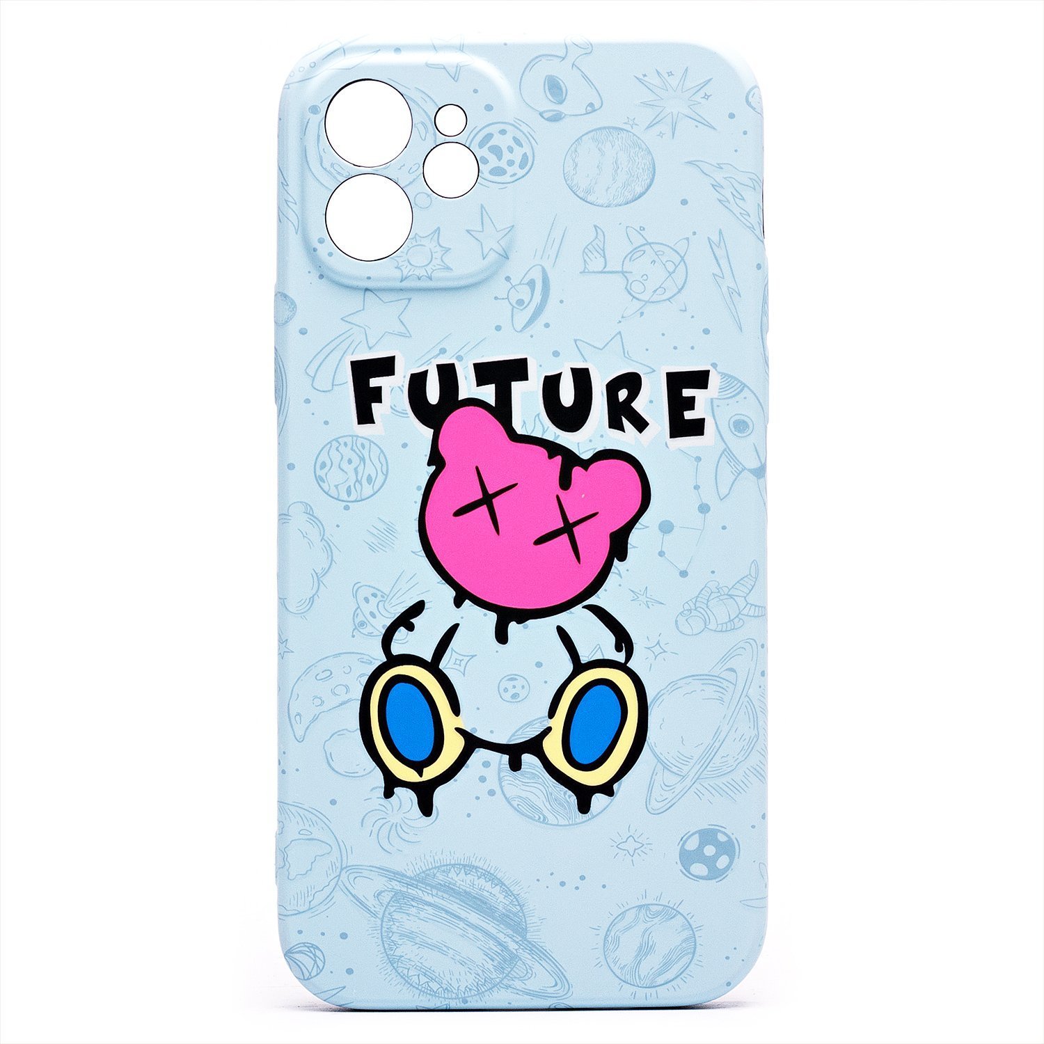 Чехол LUXO Creative iPhone 12, (рисунок 104, Kaws) синий