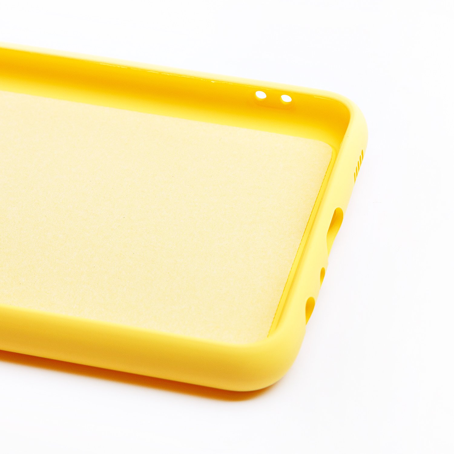 Чехол силиконовый гладкий Soft Touch Samsung A12, желтый