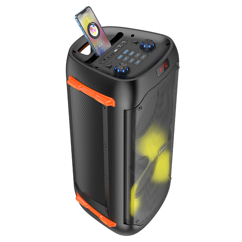 Колонка портативная HOCO BS53 Manhattan wireiess dual  mic outdoor BT speaker Bluetooth, черная