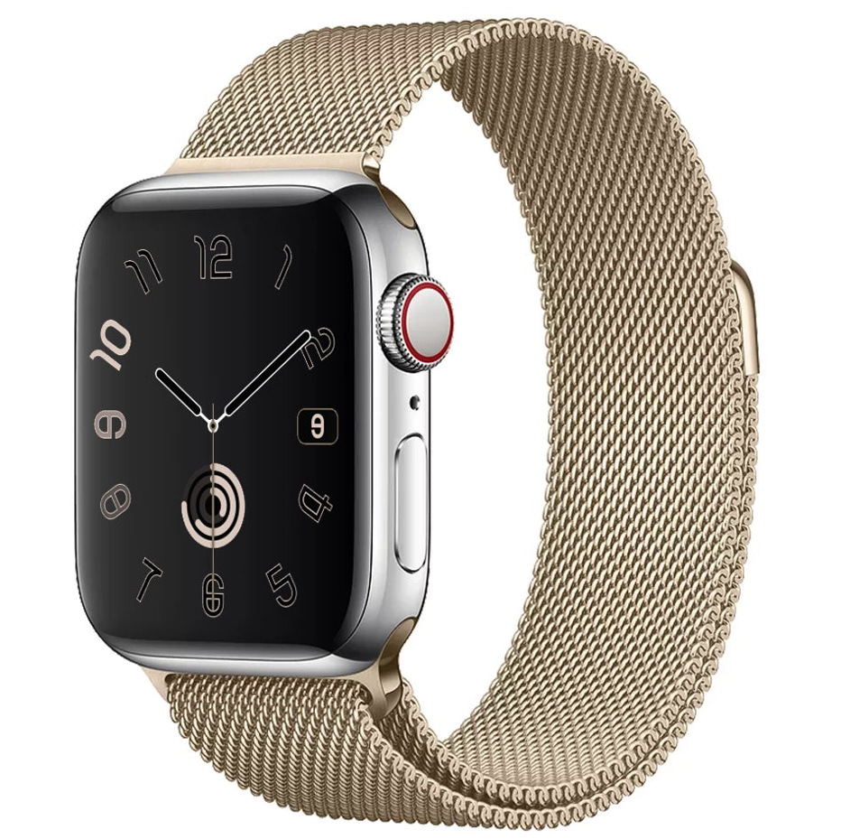 Ремешок Milanese Loop (Миланская петля) для Apple Watch 38/ 40/ 41 мм Champagne Gold