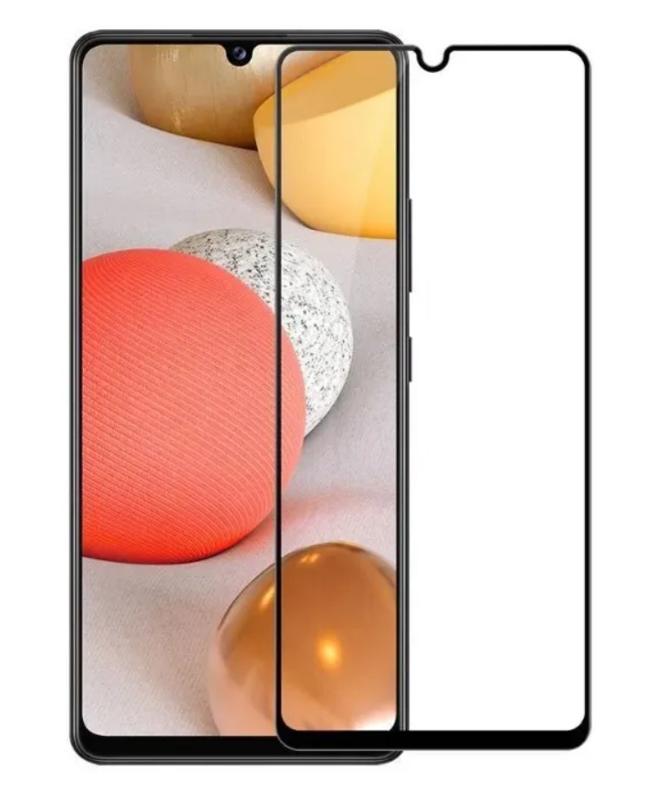 Защитное стекло Samsung A42/ A70/ A70S SM-A425/ A705/ A707, черное (тех упаковка)