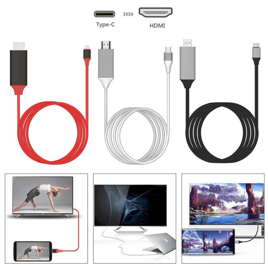 Кабель HDMI - TYPE-C Орбита OT-AVW49 2 м, белый