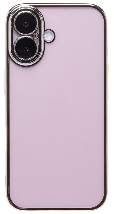 Чехол iPhone 16 с защитной линзой, серебристый