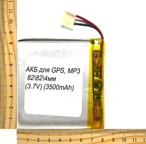 АКБ универсальная на проводах 82/ 82/ 4мм (3.7V, 3500mAh)