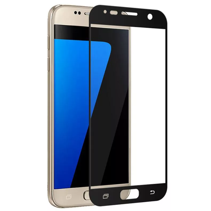 Защитное стекло Samsung S6 SM-G920 полное покрытие, черное
