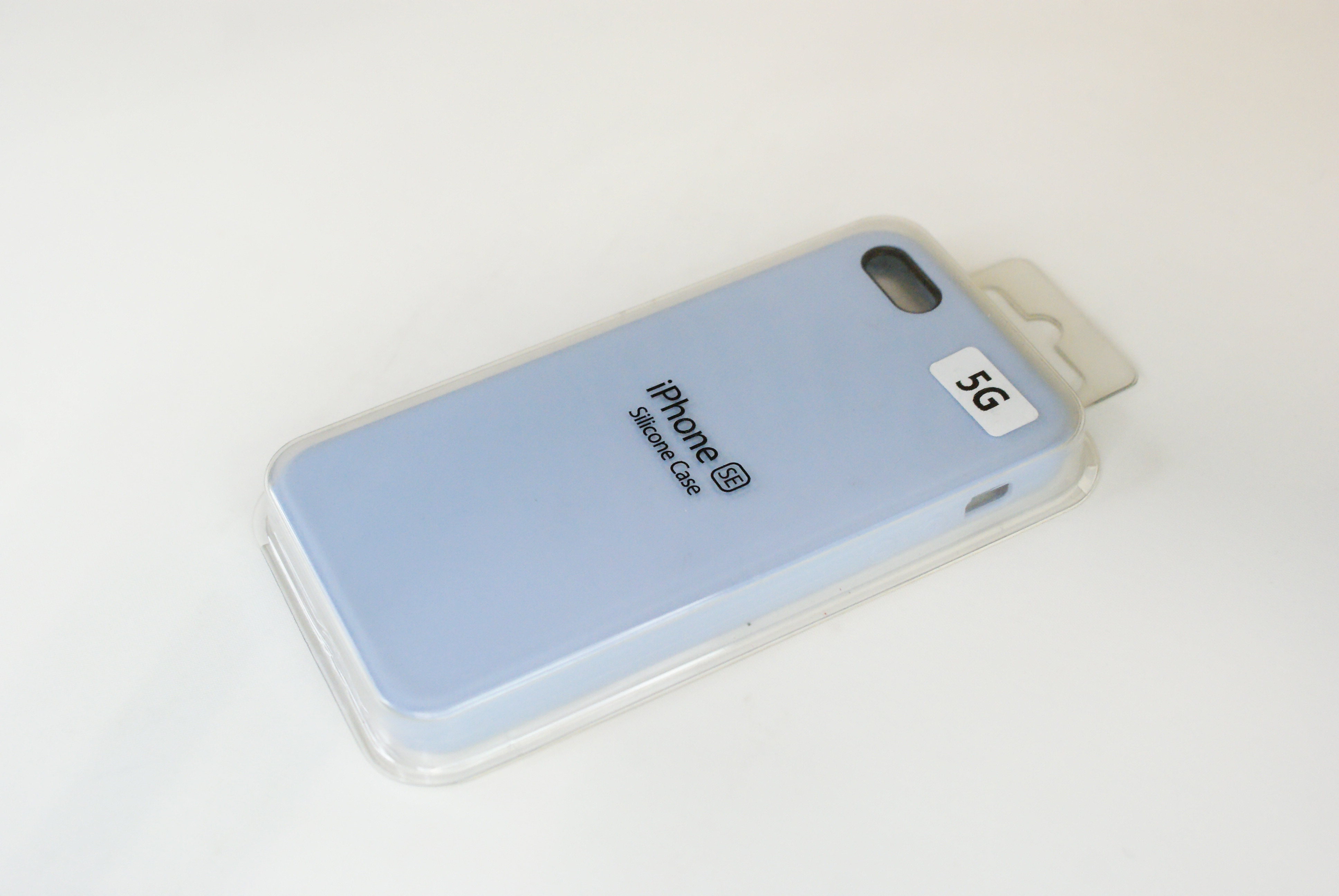 Чехол силиконовый гладкий Soft Touch iPhone 5/ 5S/ SE, голубой (без логотипа)
