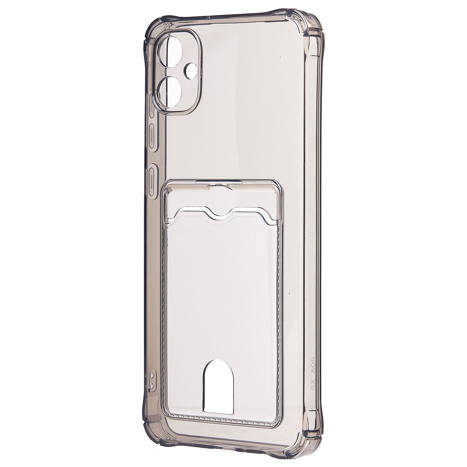 Чехол силиконовый с визитницей Samsung A05 SM-A055 черный