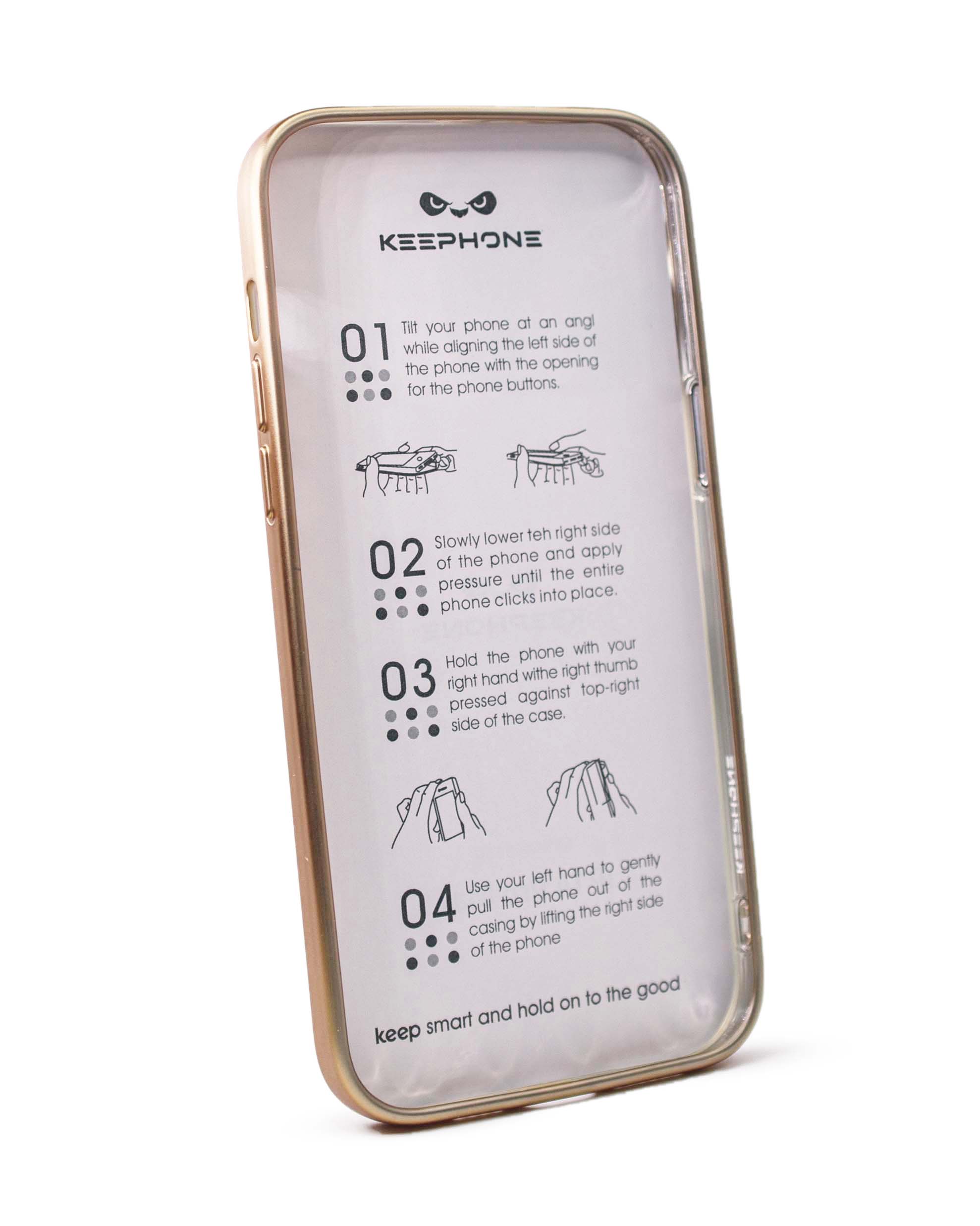 Чехол KeepHone iPhone 14 Pro Max с защитной линзой, золото