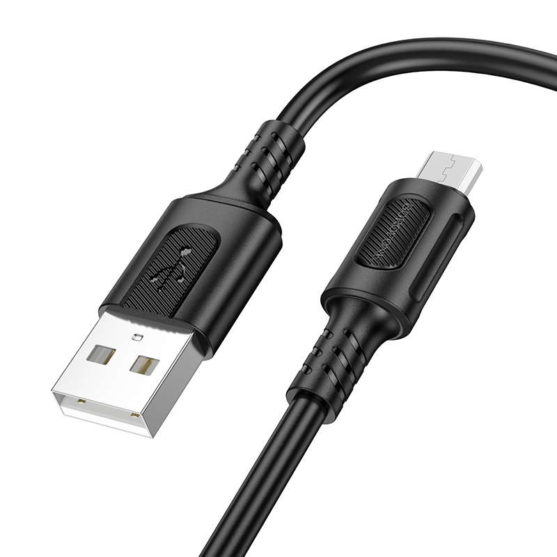 USB кабель micro BOROFONE BX111 silicone (100см. 2.4A), черный