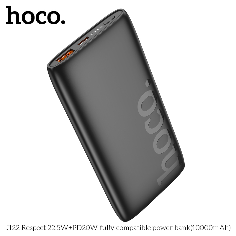 Внешний аккумулятор Power Bank 10000 mAh HOCO J122 Respect 22.5W + PD20W, черный