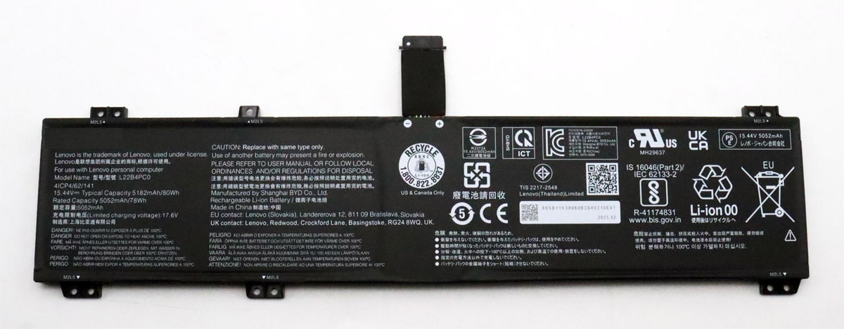 АКБ для Lenovo Legion Pro 7 16IRX8H (L22M4PC0) 15.44V 80Wh (Org)