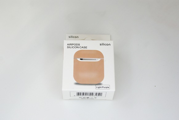 Чехол-бокс для Apple Airpods силиконовый, розовый песок