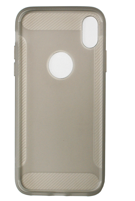 Чехол силиконовый плотный прозрачный iPhone XR, черный