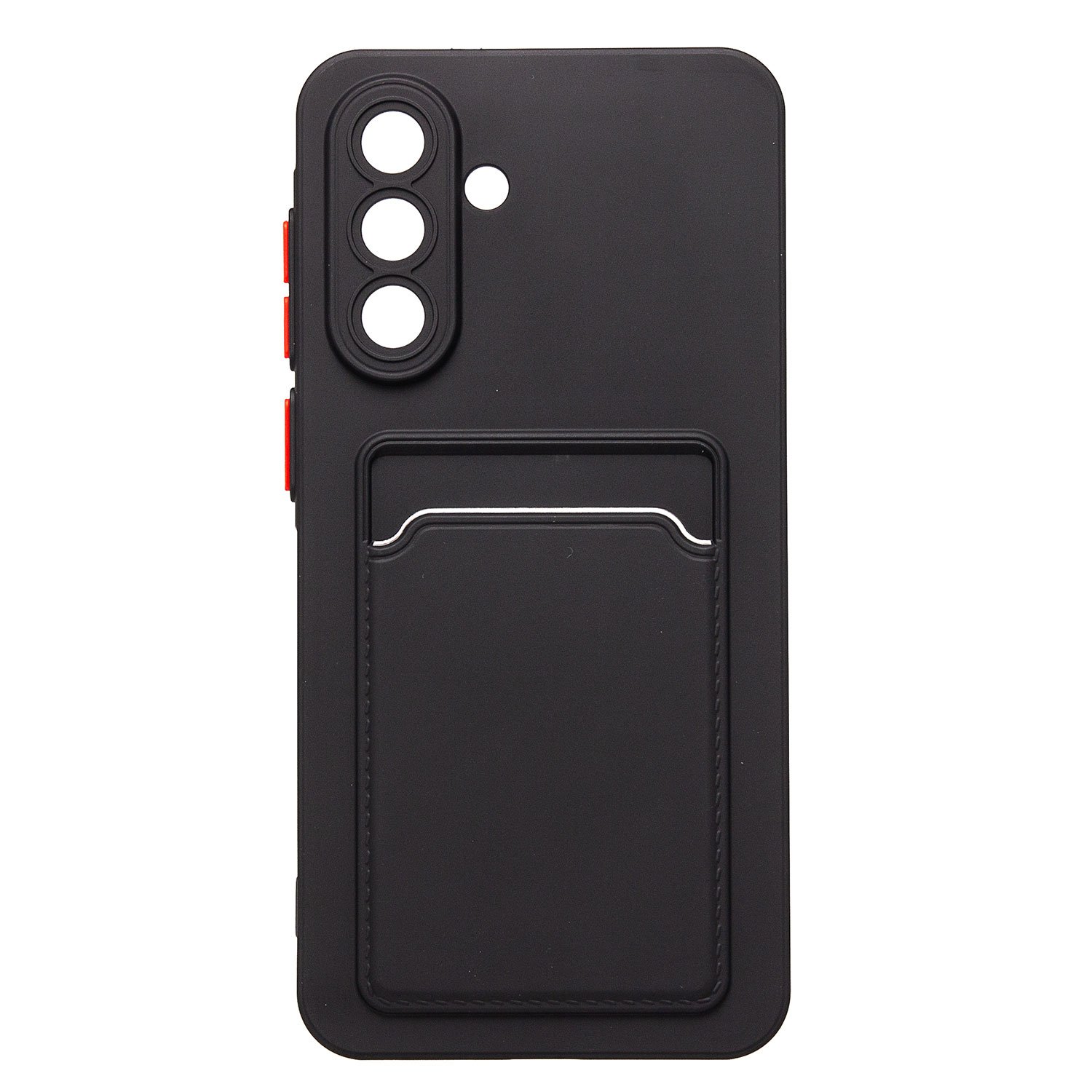 Чехол силиконовый с визитницей Samsung A36 5G, 239405, черный