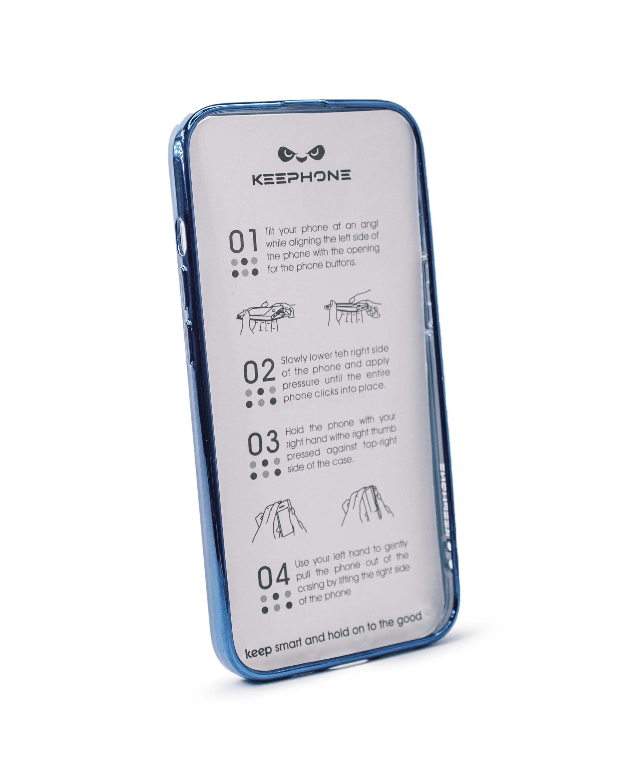 Чехол KeepHone iPhone 13 Pro с защитной линзой, синий