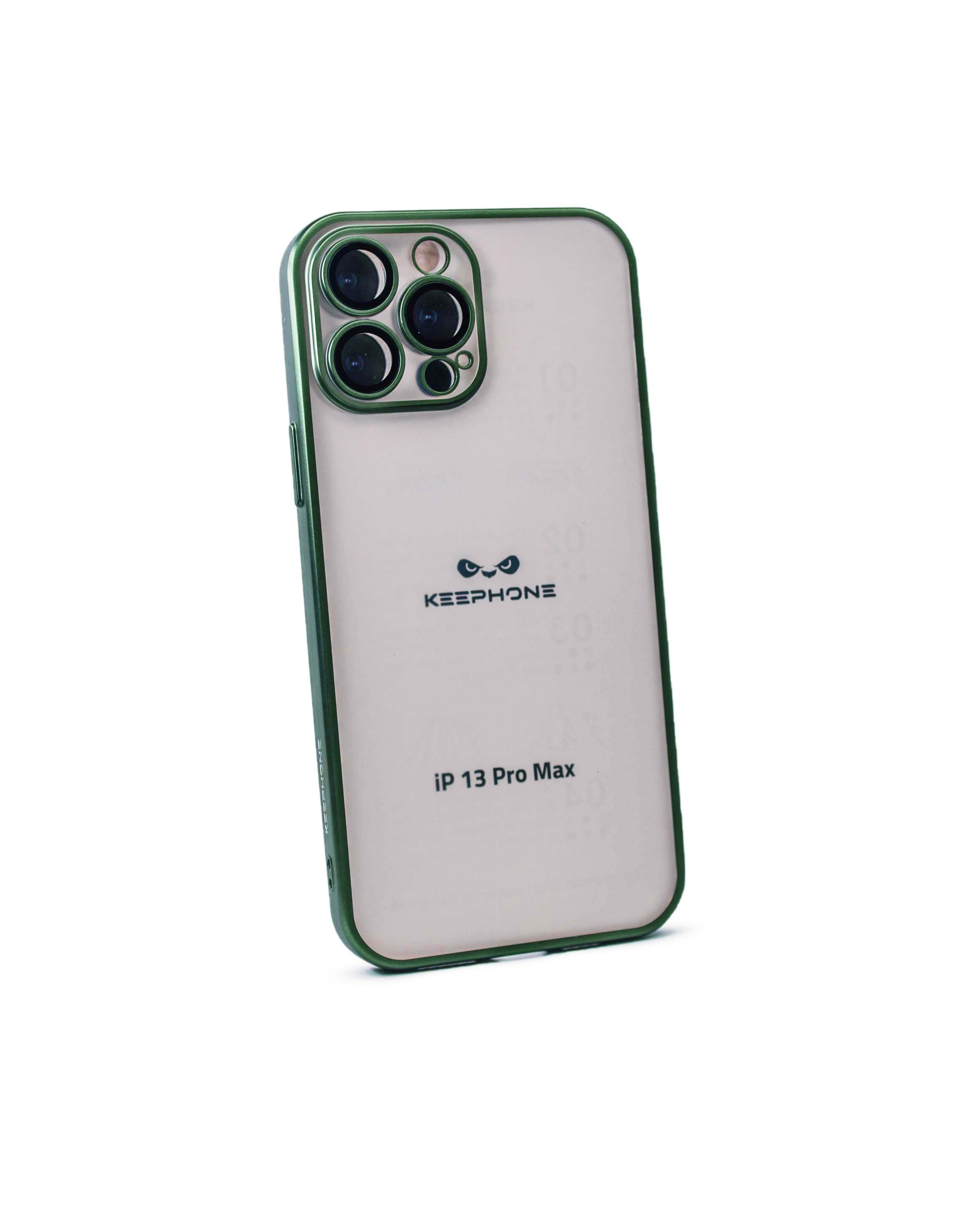 Чехол KeepHone iPhone 13 Pro Max с защитной линзой, зеленый
