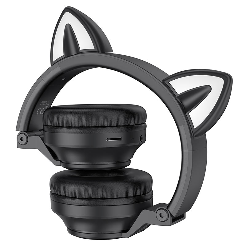 Беспроводные внешние наушники BOROFONE BO18 Cat ear BT headset, черные