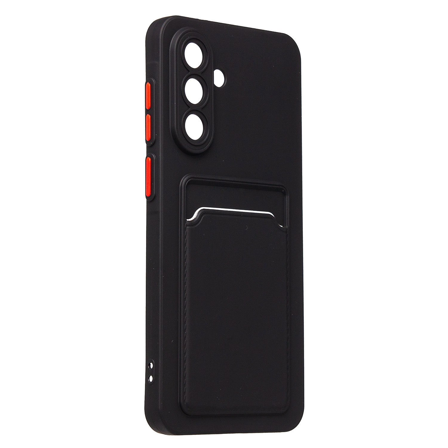 Чехол силиконовый с визитницей Samsung A36 5G, 239405, черный