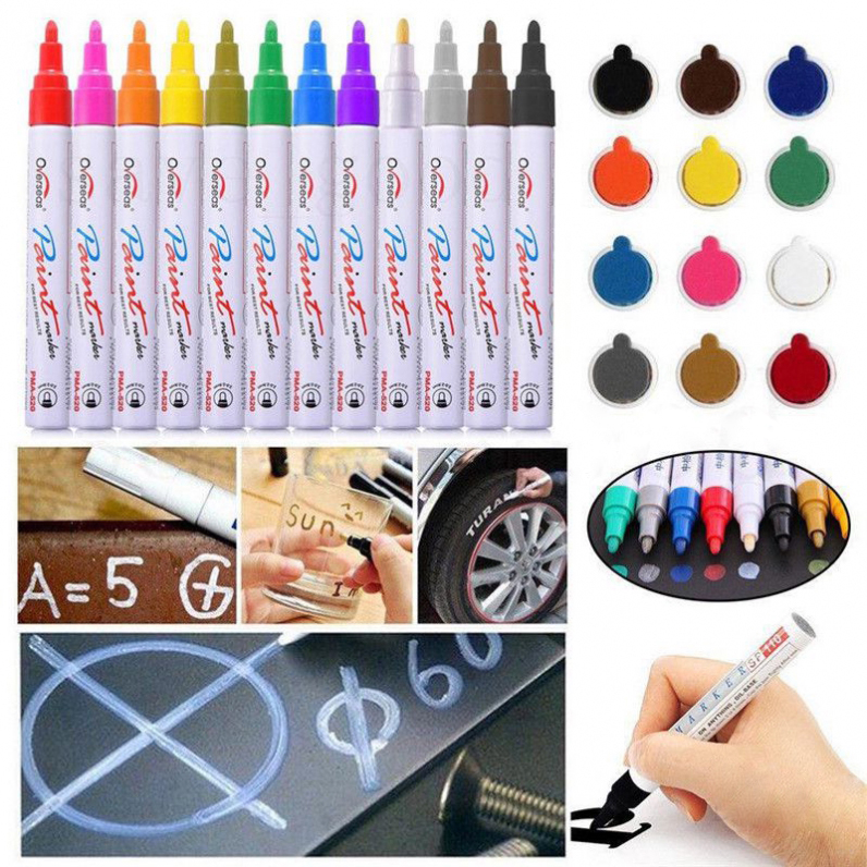 Маркер-краска Overseas PMA-520, синий (цена за упаковку 12шт)