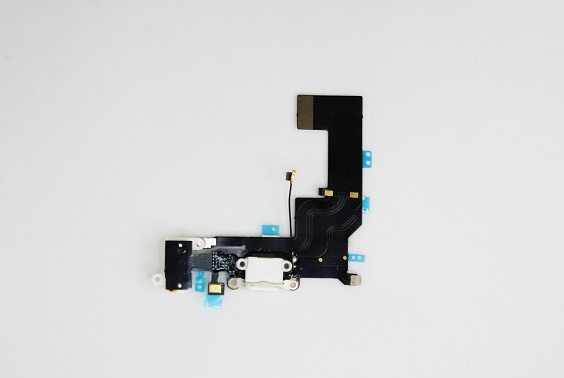 Шлейф iPhone SE на разъем зарядки, разъемом гарнитуры и микрофон, белый (OR100%)