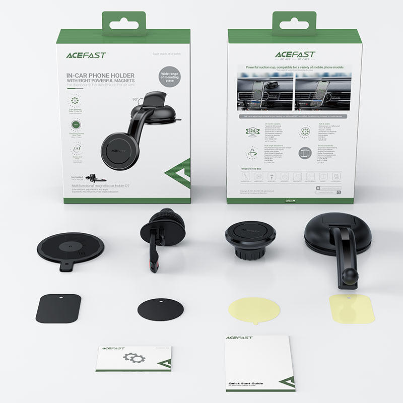 Держатель автомобильный ACEFAST D7 Multifunctional magnetic, черный