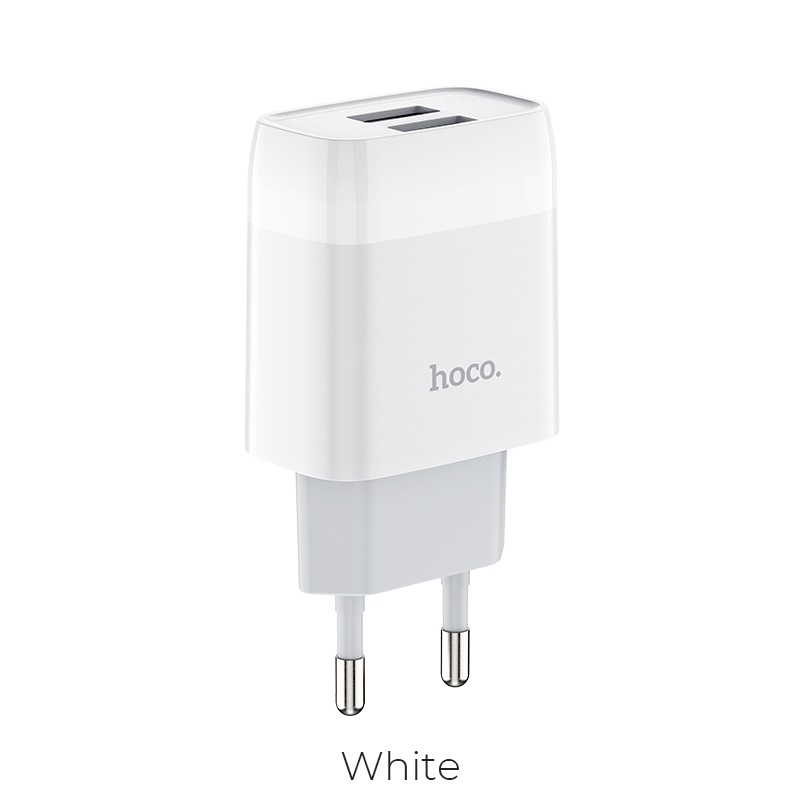 Сетевой адаптер HOCO C105A Stage dual port PD20W+QC3.0 charger, белый
