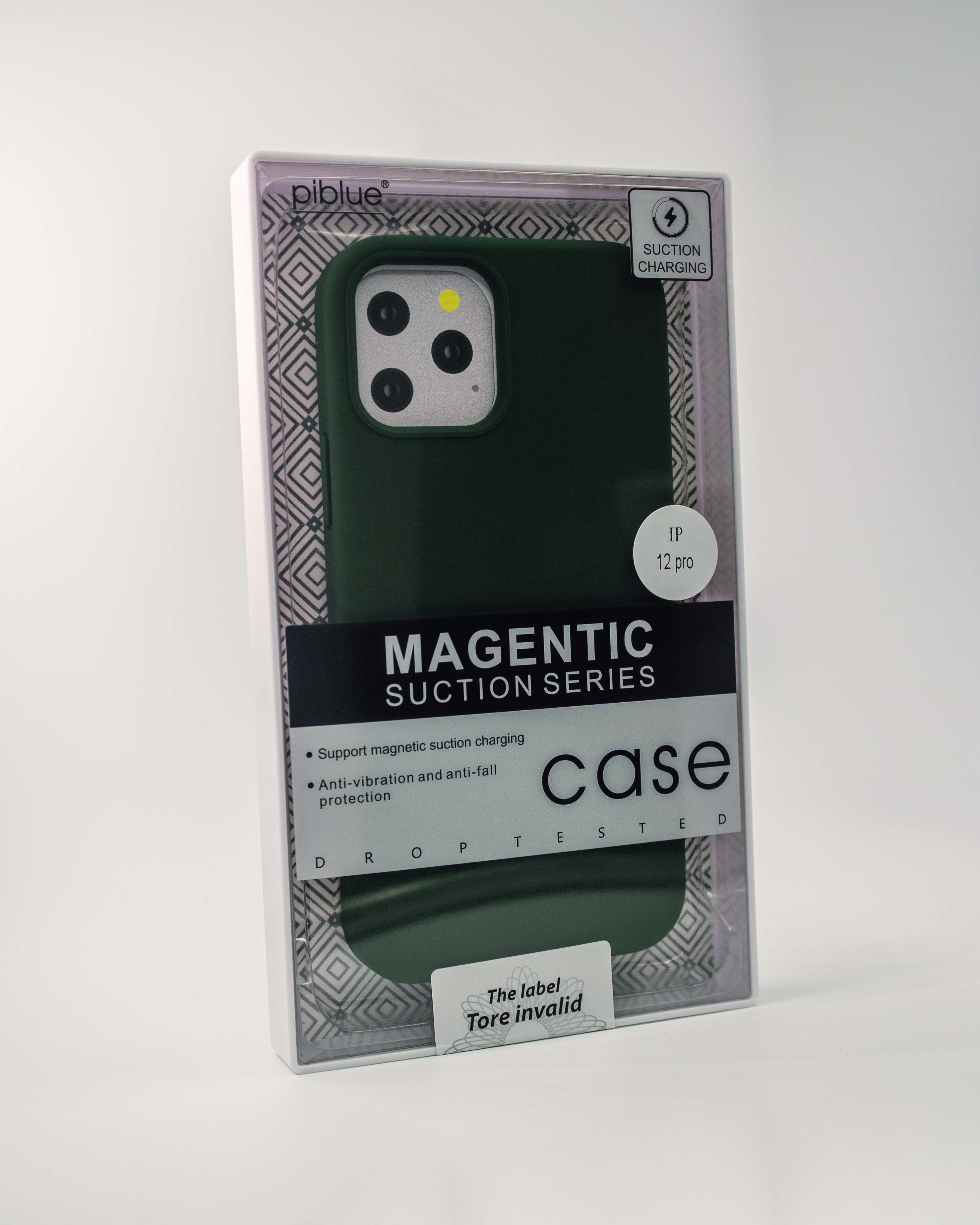 Чехол Piblue iPhone 12/ 12 Pro Silicone MagSafe, зеленый