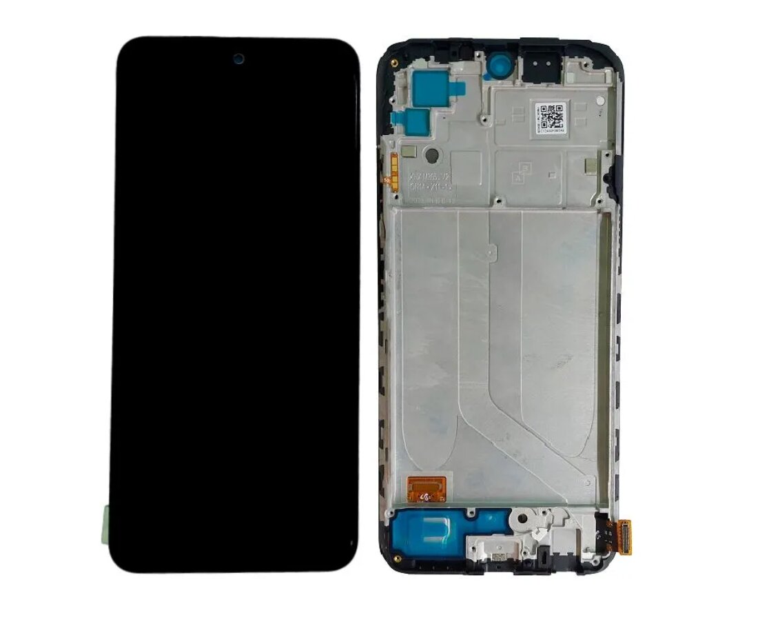 Дисплей Xiaomi Redmi Note 10/ 10S в сборе с тачскрином и рамкой, Черный (Oled)