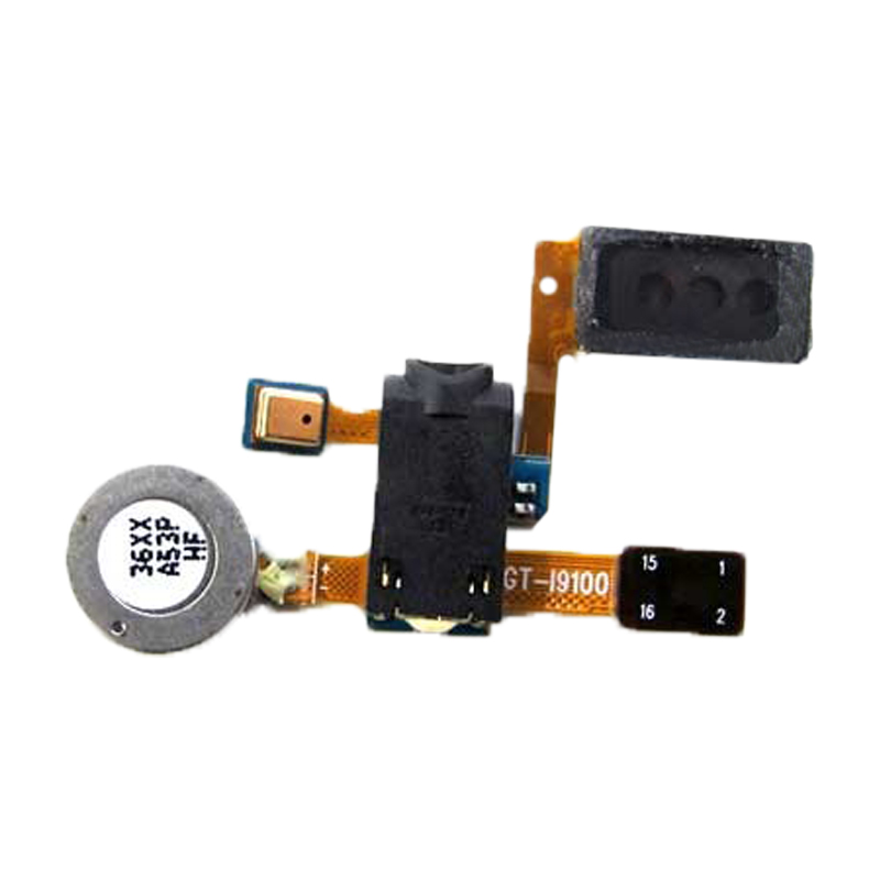 Шлейф Samsung i9100 с разъемом гарнитуры, вибромотором, динамиком и микрофоном