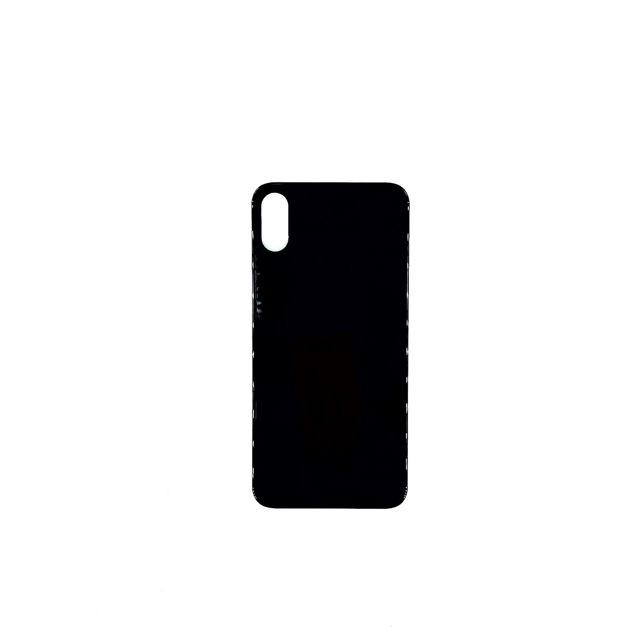 Задняя крышка iPhone XS стеклянная, легкая установка, черный (CE)