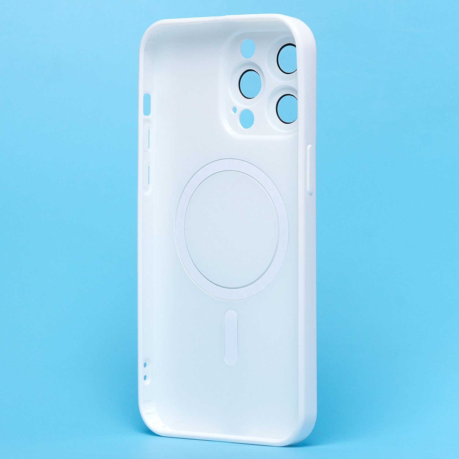 Чехол силиконовый MagSafe Matte iPhone 15 Pro Max, белый