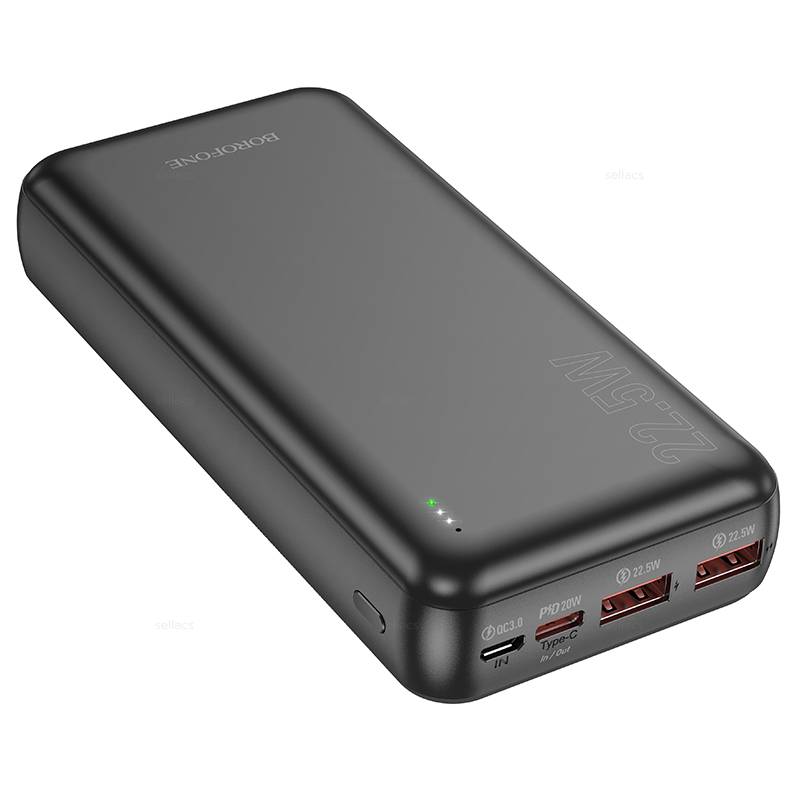 Внешний аккумулятор Power Bank 20000 mAh BOROFONE BJ38A 22.5W+ PD20W, черный