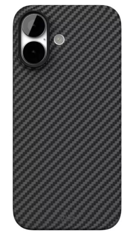 Чехол карбоновый iPhone 17, черный