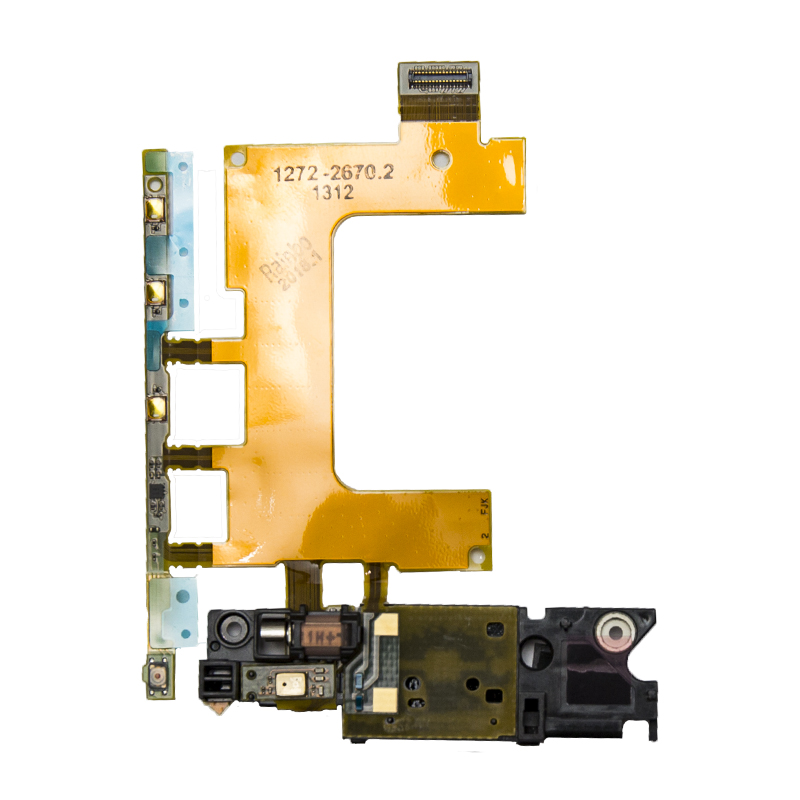 Шлейф Sony Xperia ZR (C5503) на кнопку громкости и микрофон, с вибромотором