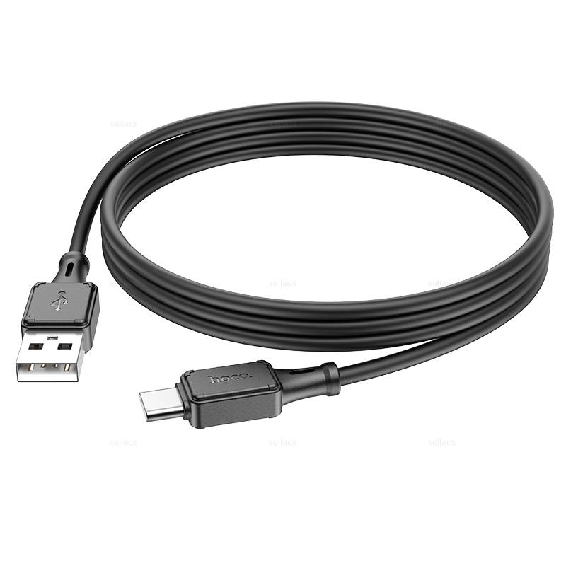 USB кабель Type-C HOCO X101 Assistant silicone (100см, 3.0A), черный