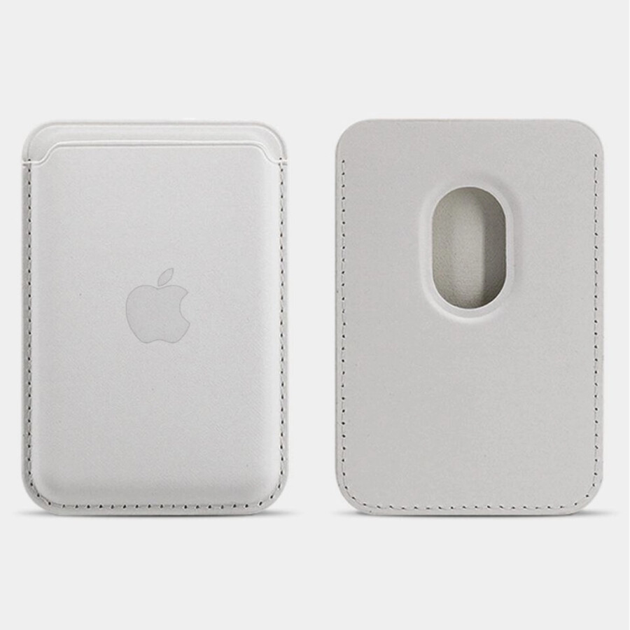 Картхолдер Leather Wallet MagSafe с лого, белый