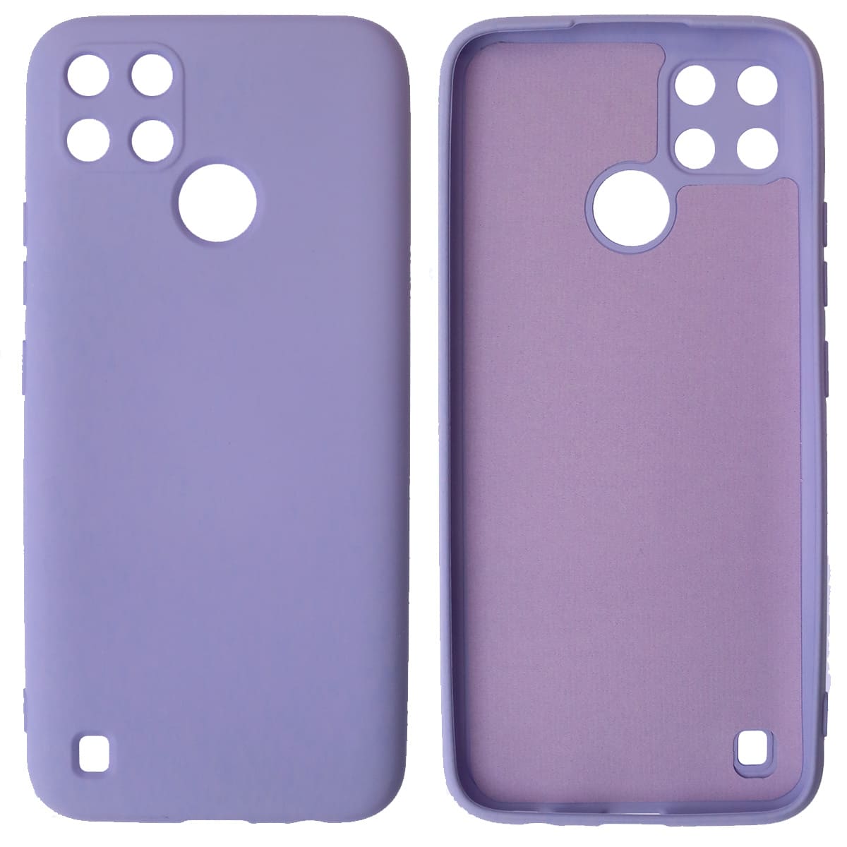 Чехол силиконовый гладкий Soft Touch Realme C21Y/ C25Y, сиреневый