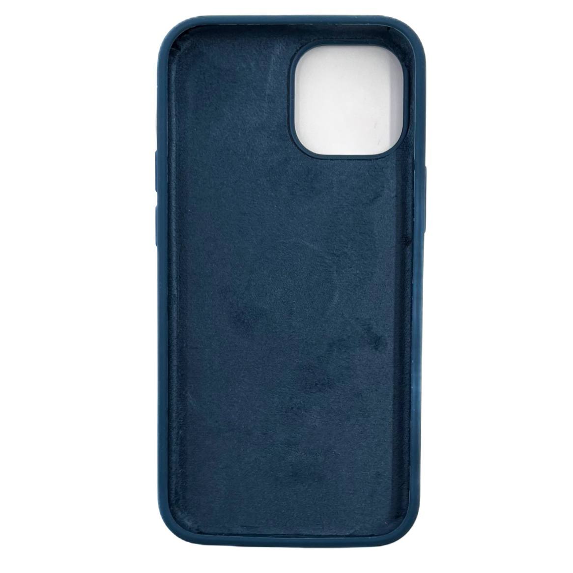 Чехол силиконовый гладкий Soft Touch iPhone 13 mini, синий деним (закрытый низ)